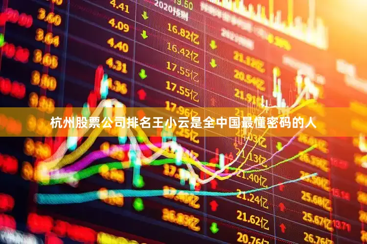 杭州股票公司排名王小云是全中国最懂密码的人